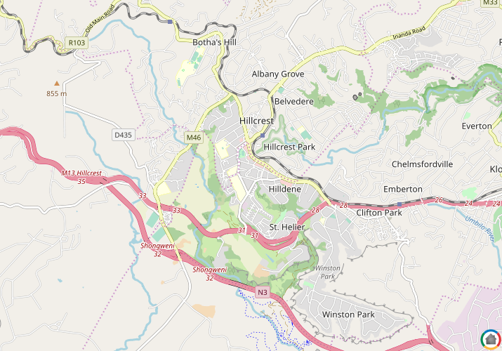 Map location of Hilldene